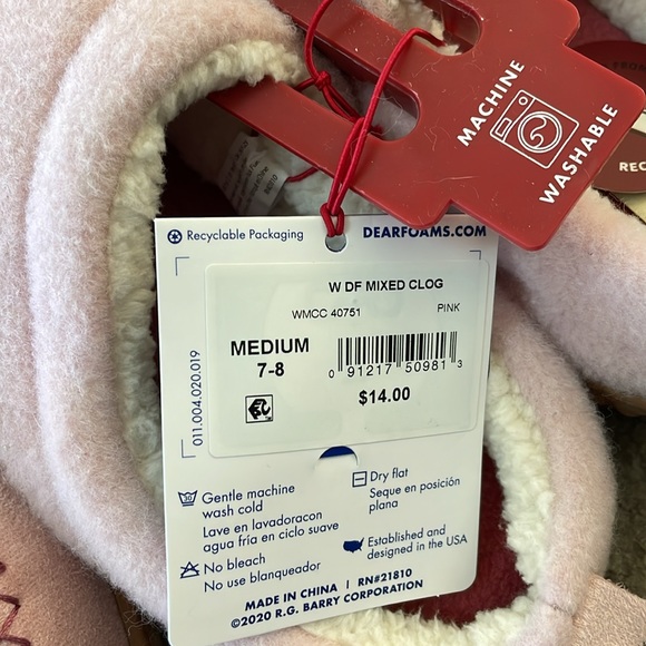 NWT Dearfoams Cozy Comfort Women's Mixed Material Clog Slippers - Picture 6 of 7